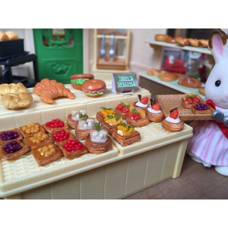 🎪樂寶屋🎪手工水果丹麥麵包、泡芙☁️森林家族仿真食玩配件微縮食玩模型