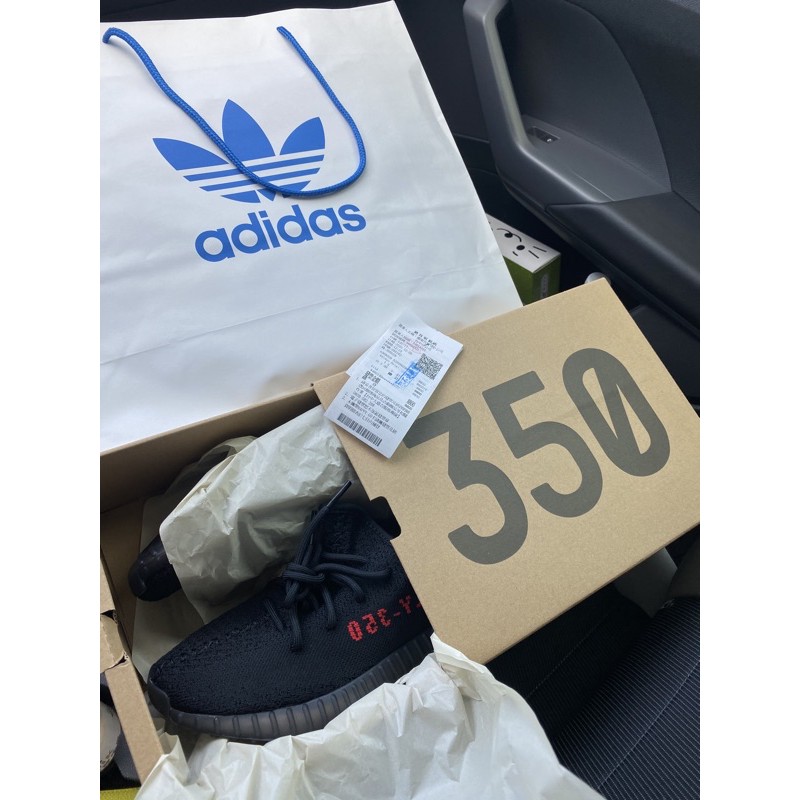 ADIDAS YEEZY350黑紅 黑底紅字 ！台灣公司貨！稀有女鞋保證正品附購買證明