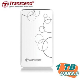 *大賣家* 創見StoreJet 1TB 2.5吋行動硬碟(白色)(TS1TSJ25A3W)(含稅)