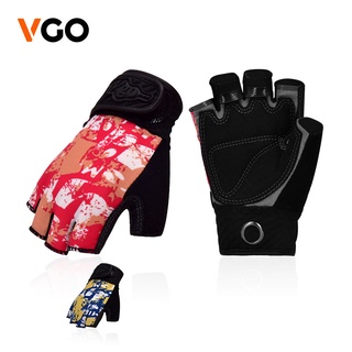 VGO 半指手套 兒童 輪滑 攀巖 騎行 青少兒 學生 運動 防護 手套 內墊 泡棉 保護手套 兒童運動手套