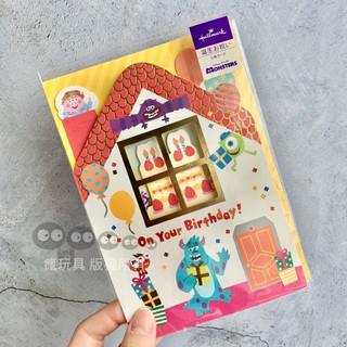 日本熱賣現貨 迪士尼賀卡 怪獸電力公司生日卡片 立體造型生日卡片 毛怪大眼仔生日卡片 毛怪立體卡片 聖誕節賀卡 新年賀卡