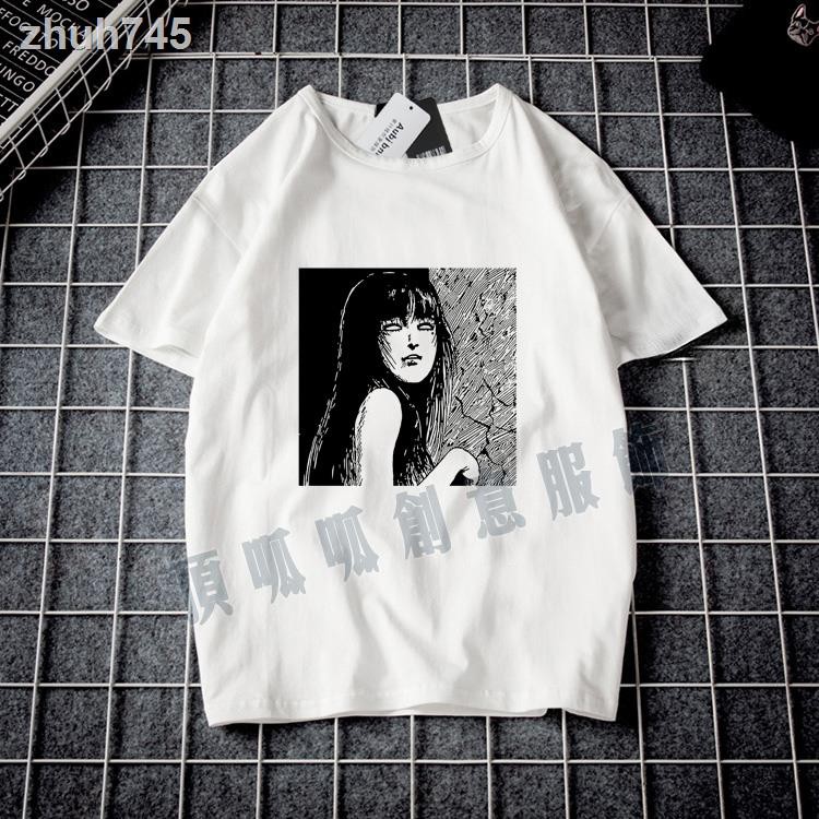 富江專場 夏季寬松日系川上富江t恤衫男學生恐怖漫畫聯名款短袖衣服周邊潮手辦娛樂收藏掛件擺件鑰匙扣立牌卡漫