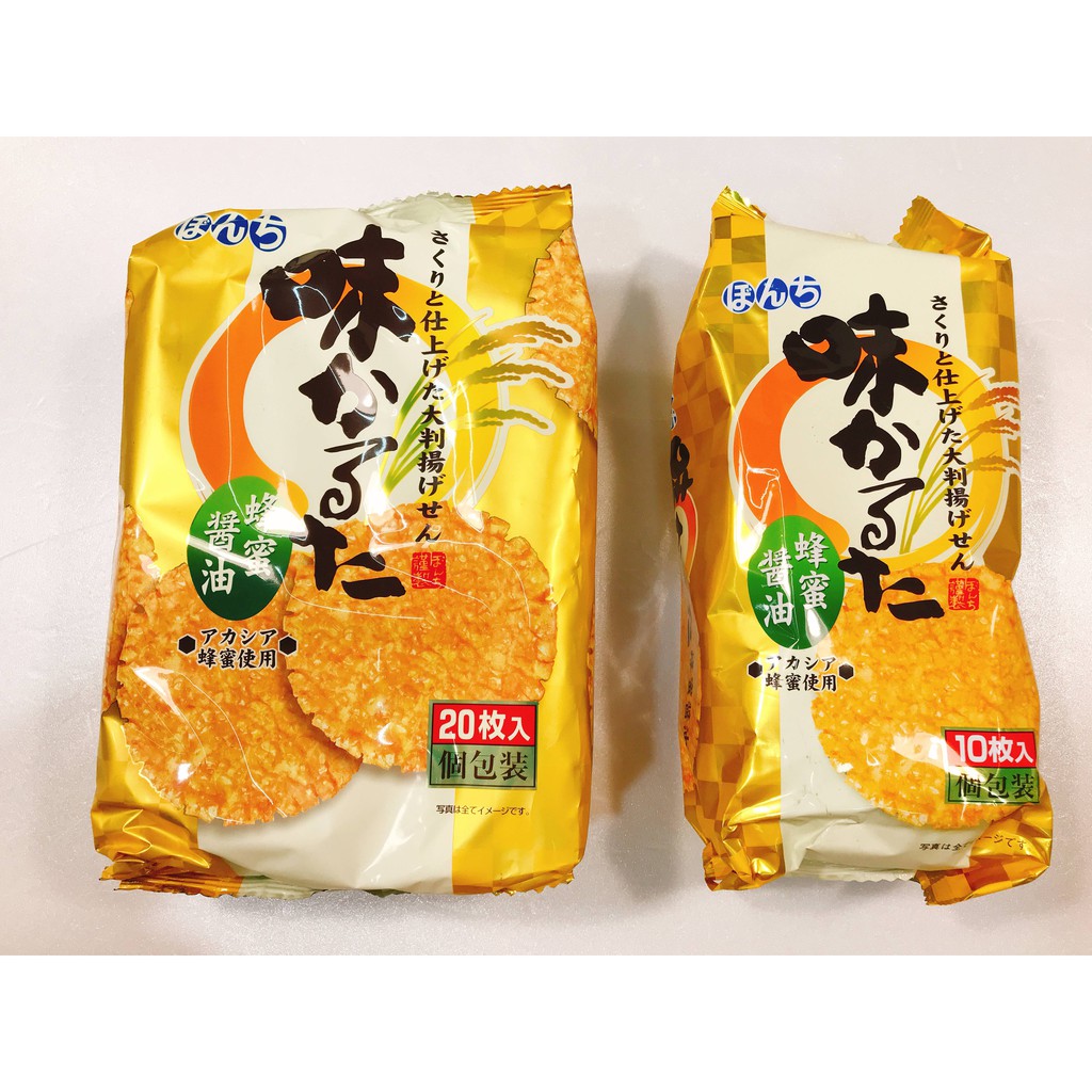 日本餅乾 日系零食 日本米果仙貝 少爺Bonchi 蜂蜜味付米果(10枚) Bonchi蜂蜜味付米果(20枚)