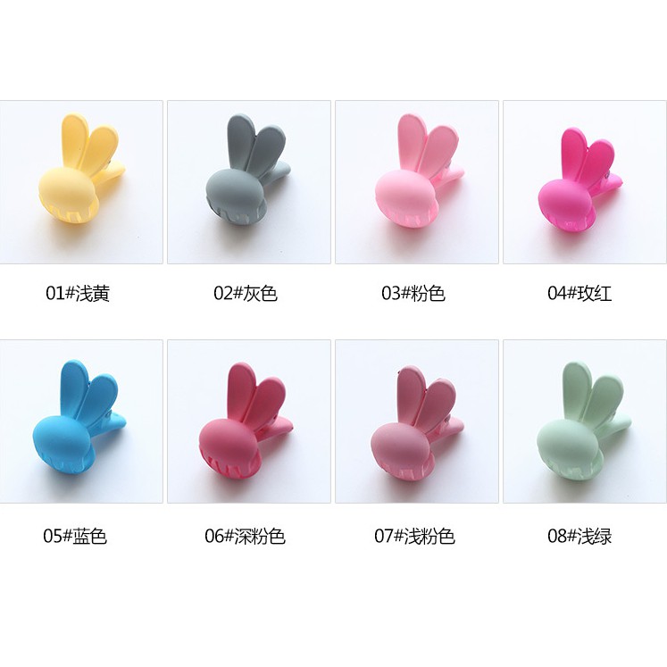 韓國可愛糖果色寶貝兔耳小夾