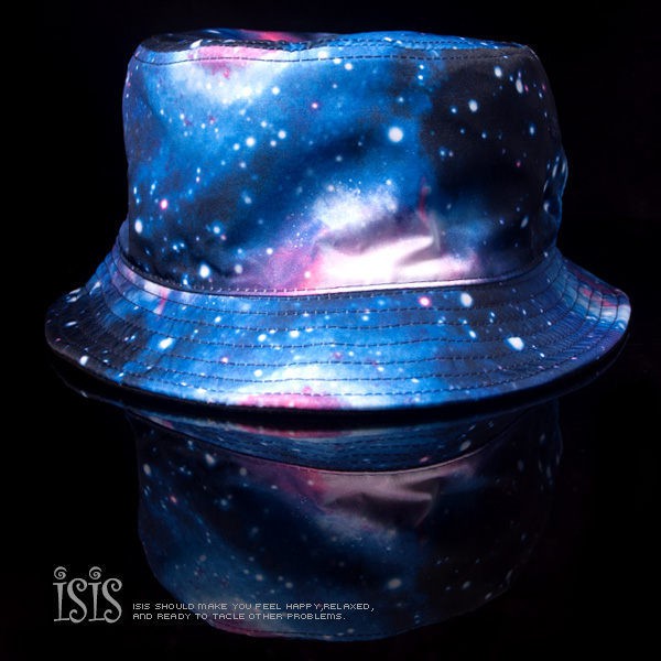 KURO-SHOP潮流休閒風  黑、星空圖案 雙面戴 遮陽 造形 漁夫帽