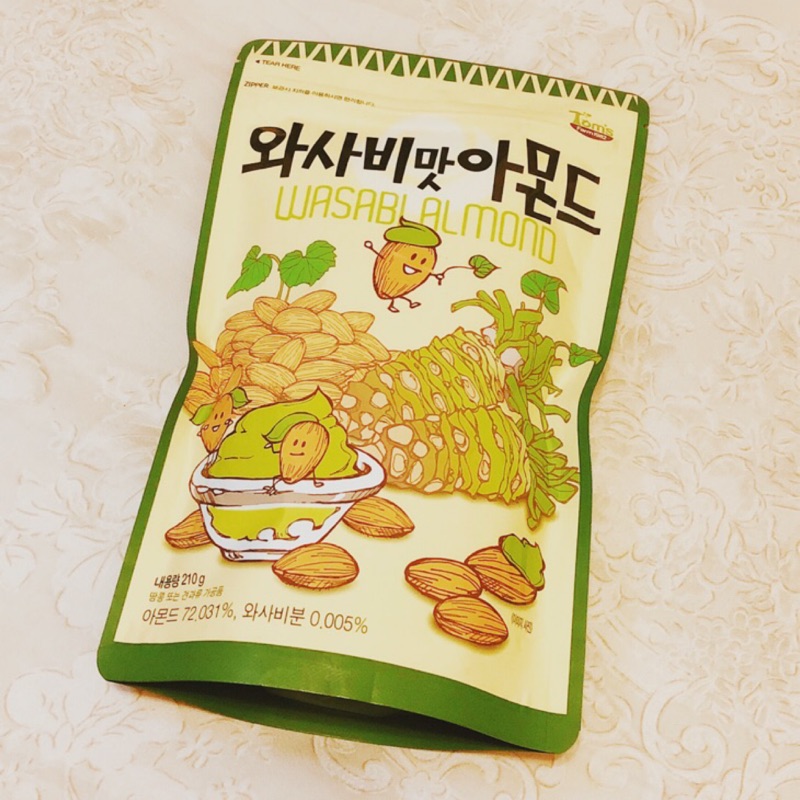 [預購]韓國超市購入 芥末杏仁果 210g裝
