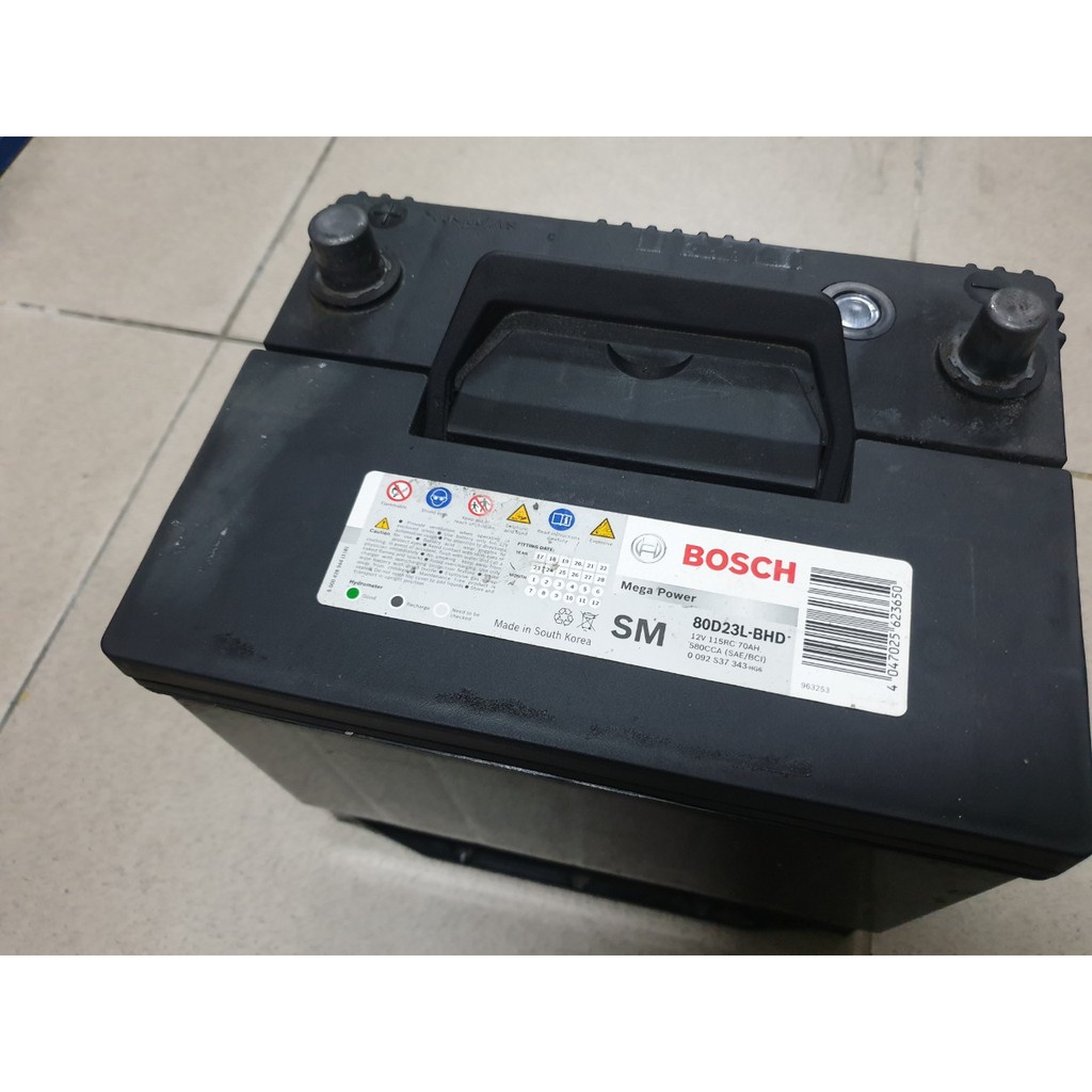 (二手中古電池) BOSCH 80D23L-SMF 免保養汽車電池 數值漂亮，品項優