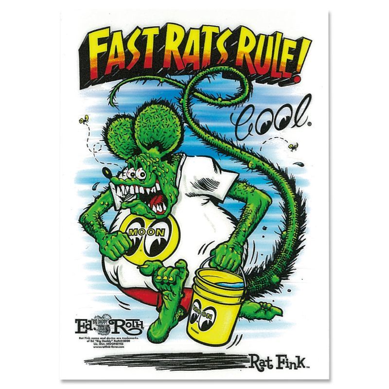 芬克鼠 Rat Fink x MOON Fast Rat Rule Sticker 防水 貼紙 [DM233]