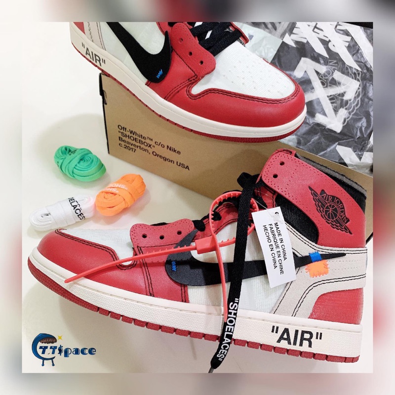 CTT$pace🔹Nike Air Jordan1 off white Chicago 芝加哥 聯名限量男鞋🔹