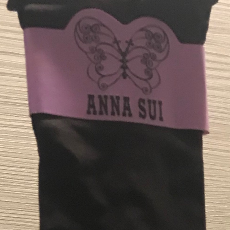 ANNA SUI 咖啡色中筒襪