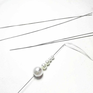 多多銀飾配件>米珠串珠針 穿珠針細針長針 DIY流蘇手鏈穿線工具小孔珠子穿針針