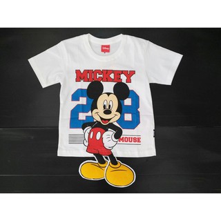 【YJ小舖】MK-0425 Disney 迪士尼 正版 短袖 棉T 米奇 米妮 Mickey 夏裝 中大童 雷射防偽