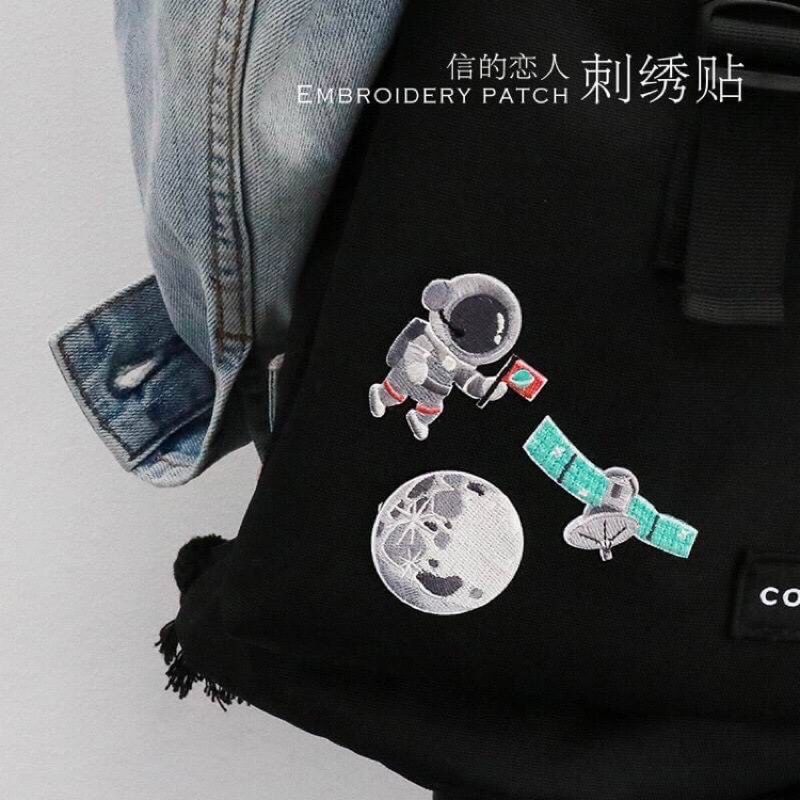 現貨 信的戀人 浩瀚宇宙系列 刺繡貼 刺繡 太空人 月球 飛碟 衛星 補丁 修補 補丁貼 🍒