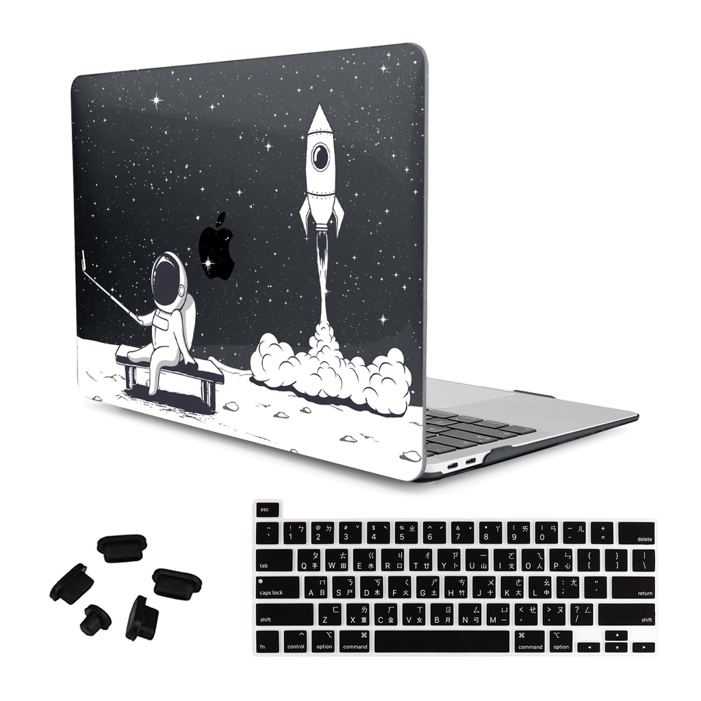 滿天星保護殼 適用於MacBook Pro 13 14 Air 13 M3晶片星空筆電外殼 水晶塑料保護套帶注音鍵盤膜