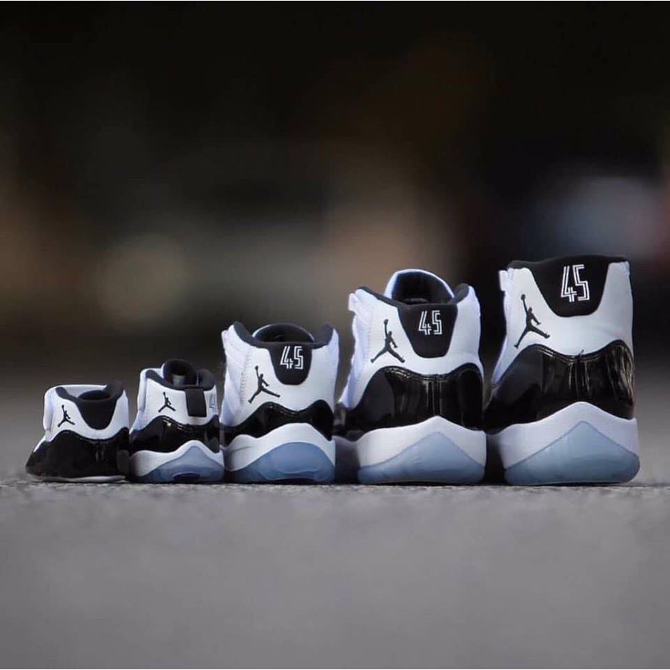 柯拔 Air Jordan 11 Concord Retro 378038-100 女中小童 軟底+帽 7cm~22cm