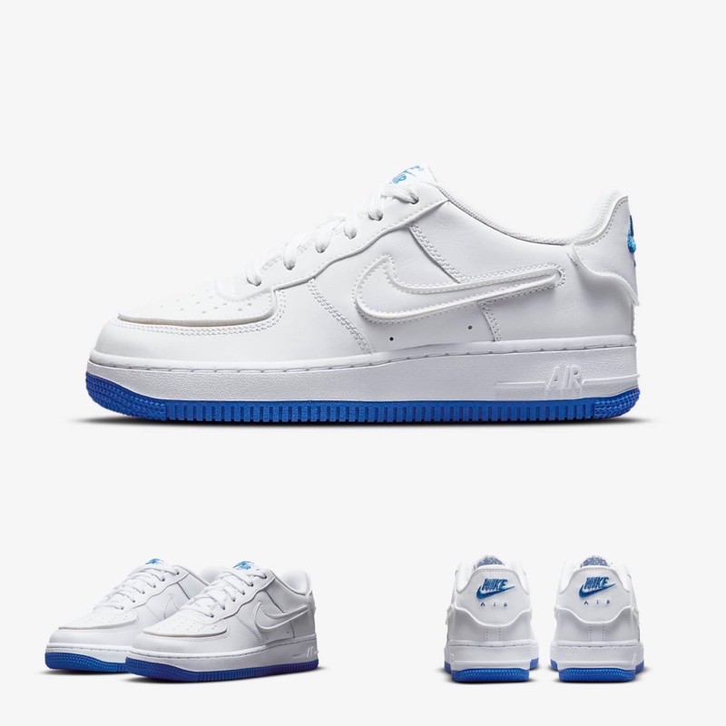 Quality Sneakers - Nike Air Force 1 白藍 全白 魔鬼氈 換勾 DB4545-105
