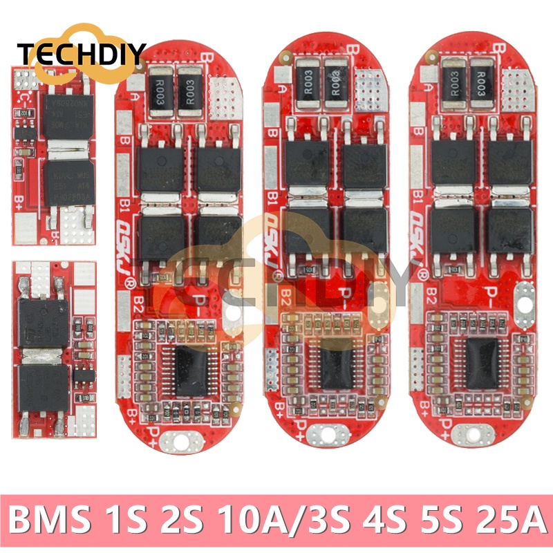 Bms 1S 2S 10A 3S 4S 5S 25A Bms 18650鋰離子鋰電池保護電路板模塊