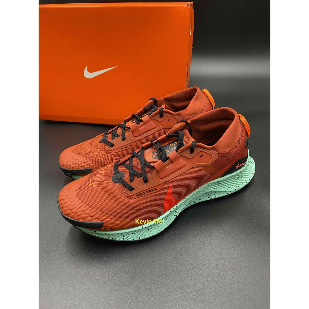 Nike Pegasus Trail 3 Gore-Tex 橘青 GTX DC8793-800 慢跑鞋 US10.5