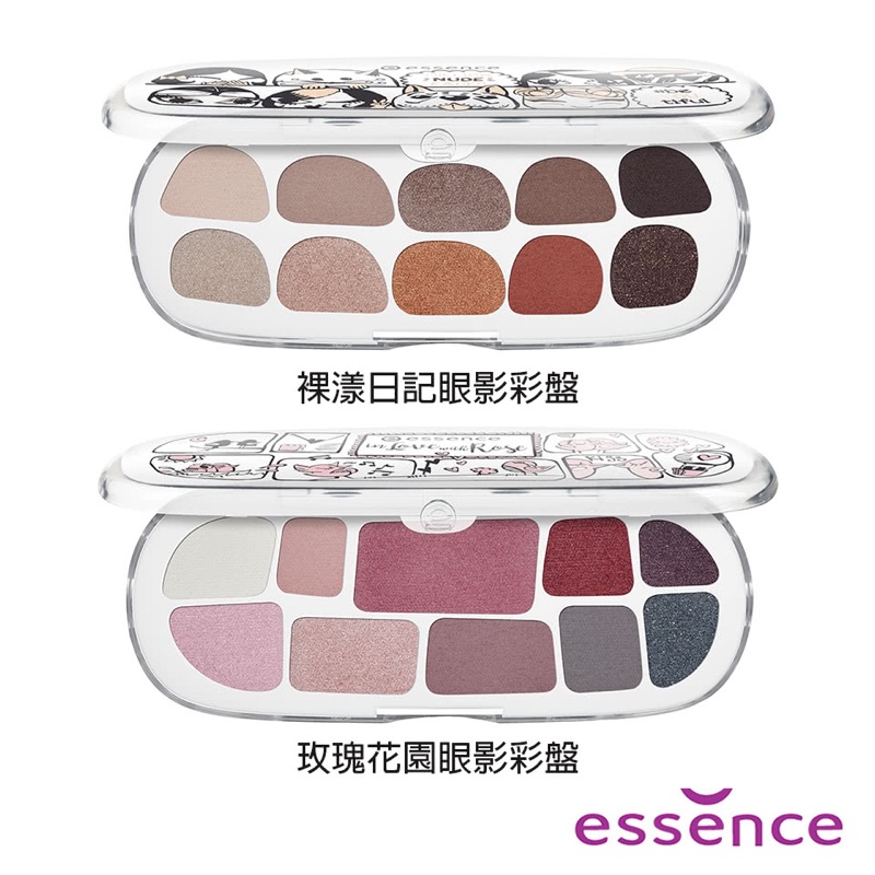 Eessence 艾森絲玫瑰花園 裸漾日記10色眼彩盤9成新 蝦皮購物