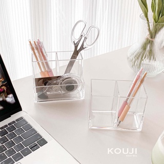 KOUJI🐈 實拍現貨｜透明壓克力筆筒 文具收納 筆桶 文具置物架 透明筆筒 簡約筆筒 刷具筒 刷具收納 透明收納盒