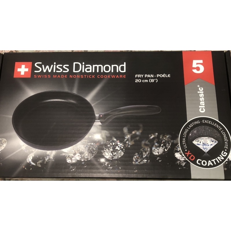 瑞士原裝 Swiss Diamond XD瑞仕鑽石鍋 圓煎盤20cm