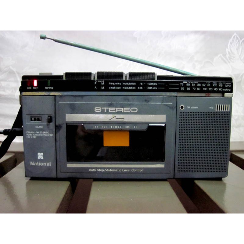 日本製 國際牌 National RX-2700 卡帶 收錄音機 二手 老 收音機 隨身聽 收藏品