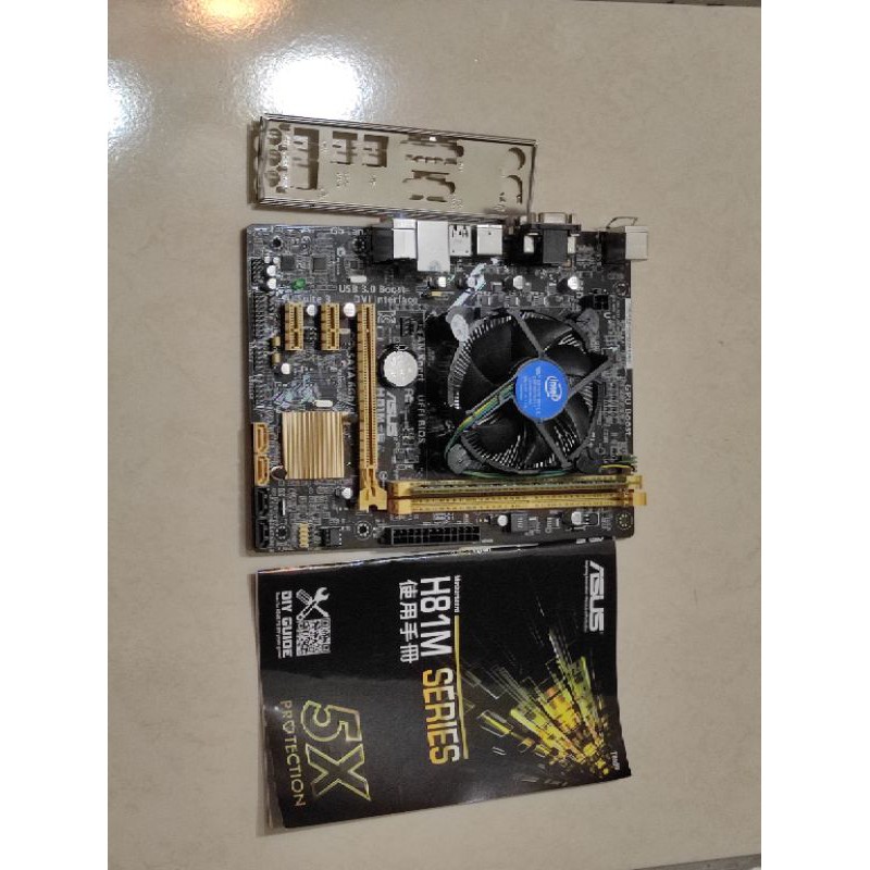 Asus H81M-E 主機板 +Intel G1840 CPU+4G記憶體