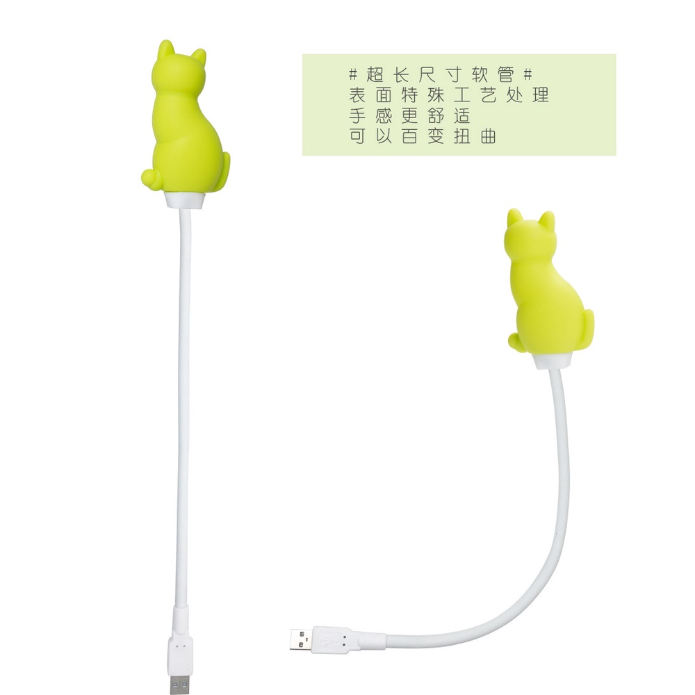 USB 小夜燈 USB創意貓咪折疊矽膠LED燈 貓咪USB矽膠小夜燈可愛造型隨身燈禮品