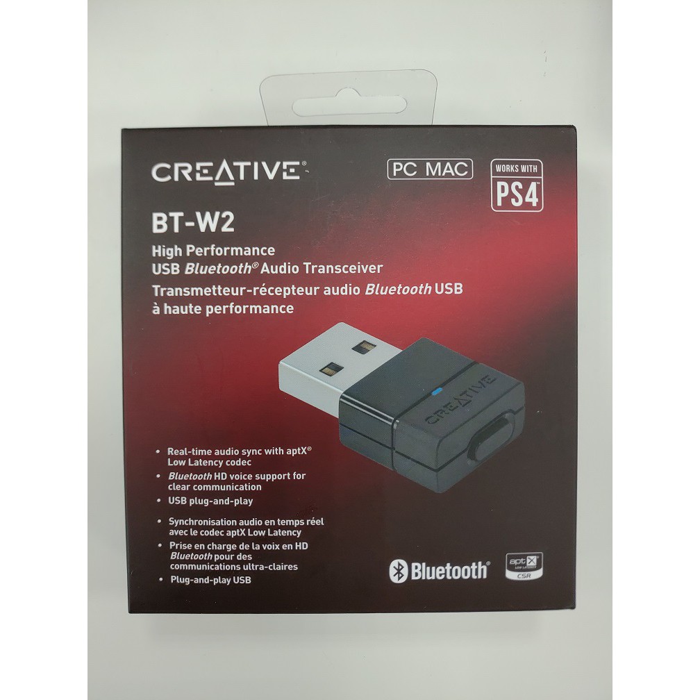 [現貨不用等]全新Creative BT-W2 藍芽音效發射器(電腦 / PS4 / Switch皆可使用)