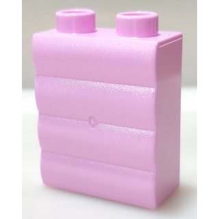 【得寶Duplo】粉紅色 木紋 牆面 牆磚 1x2 高磚 特殊磚 建材 大顆粒 積木 [樂高玩家★正版LEGO]