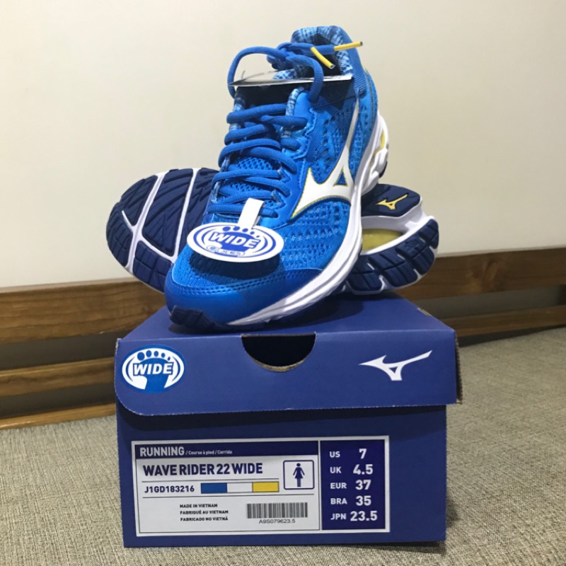 Mizuno Wave Rider 22 Wide [J1GD183216] 男女鞋 童鞋(過動兒專屬）緩衝型+3E寬楦