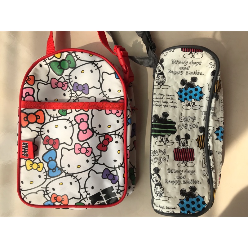 🎀日本限定🎀 SKATER 阿卡將Hello Kitty &amp; Mickey 奶瓶 水瓶 保冷/保溫袋