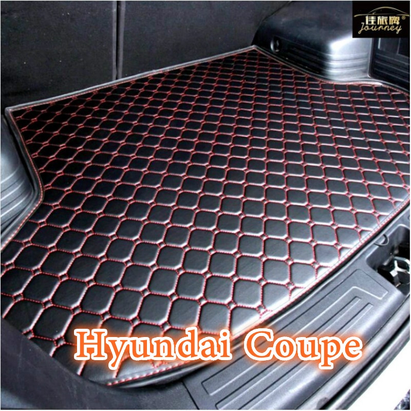 （現貨）適用現代 Hyundai Coupe 專用汽車皮革後車廂墊 後行李廂墊 耐磨防水