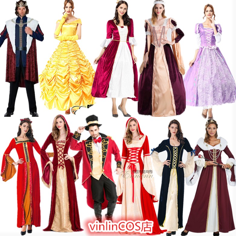 甜甜 小屋 歐洲貴族服裝男女款中世紀貴族小姐服英國復古宮廷服裝伯爵cos服 蝦皮購物