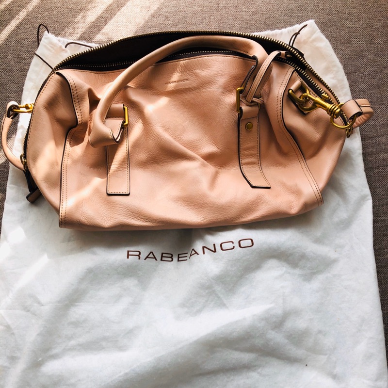 【含運】RABEANCO-粉色二手真皮包