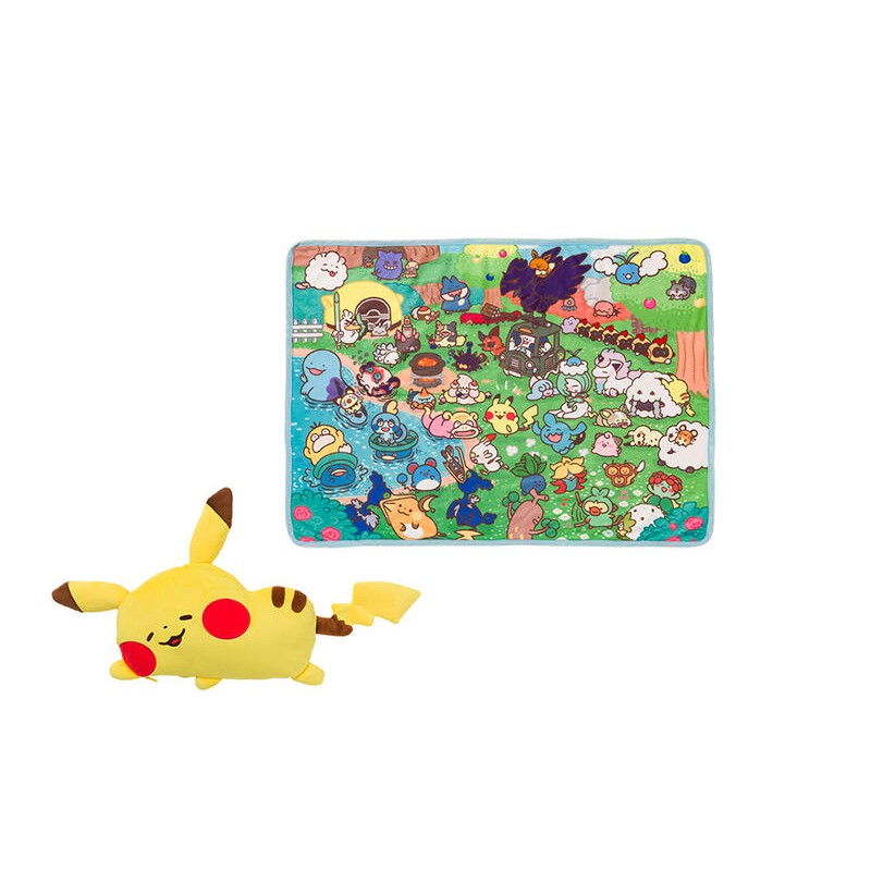 "芋頭包" 卡娜赫拉 皮卡丘 伊布 毛毯 靠枕 Pokémon Yurutto 寶可夢中心 官方正版