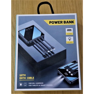 全新 低價 超大容量 雙USB LED燈 照明 行動電源 20000mah 自帶多線 手機 平板電腦 充電寶 露營 爬山