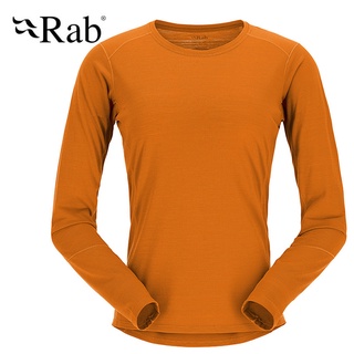 【Rab 英國】Syncrino Base LS Tee 羊毛混紡長袖排汗衣 女 橙橘 (QBL-33)