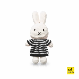 法國爸🇫🇷 現貨 荷蘭米飛兔【miffy&黑白細條紋洋裝】手工鉤針純棉安撫療癒玩偶娃娃彌月禮米非米菲