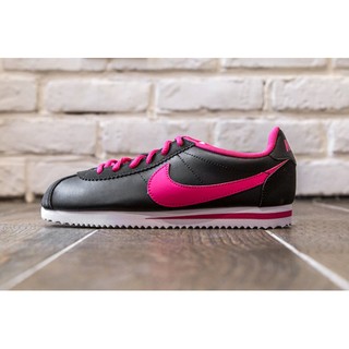 【紐約范特西】 NIKE CORTEZ (GS) 749502-001 全黑 粉紅勾勾 阿甘慢跑鞋女鞋