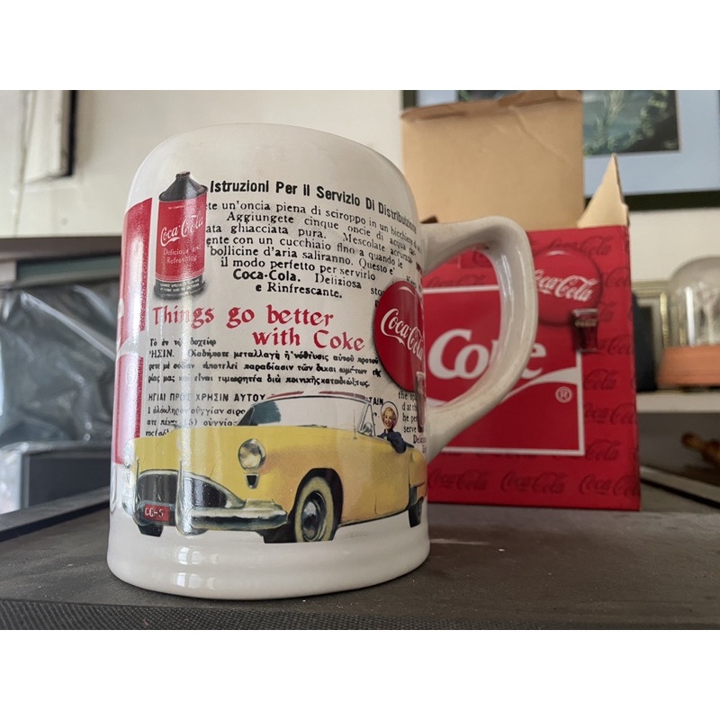 &lt;現貨&gt; Coca-cola 限量 只剩一個 復古 可口可樂馬克杯 陶瓷杯 mug