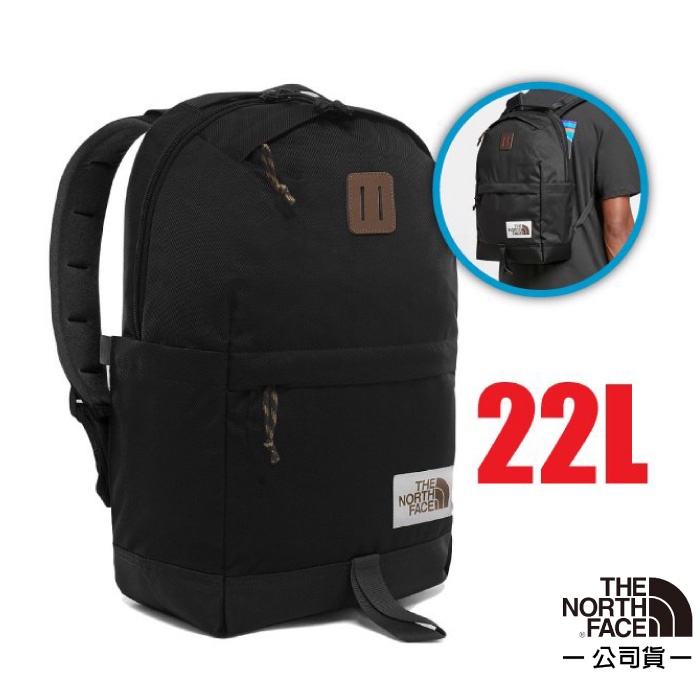 【美國 The North Face】超輕多功能後背包22L DAYPACK/13吋筆記型電腦_黑_3KY5