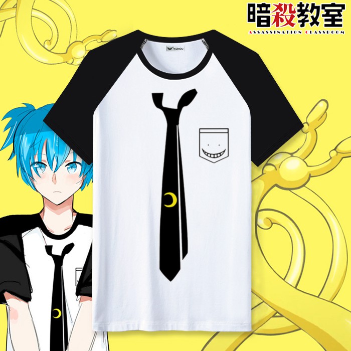 雅萱 暗殺教室周邊殺老師領帶cos短袖t恤男女二次元動漫衣服夏季服裝 蝦皮購物