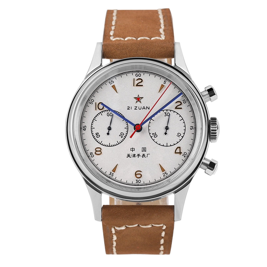 1963 年手錶 40 毫米航空計時碼表海鷗 ST1901 機芯機械手錶男士藍寶石 38 毫米鏤空復古時鐘