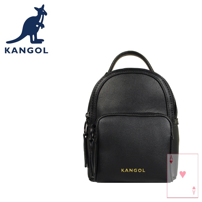 【紅心包包館】KANGOL 英國袋鼠 後背包 側背包 6125174520 黑色