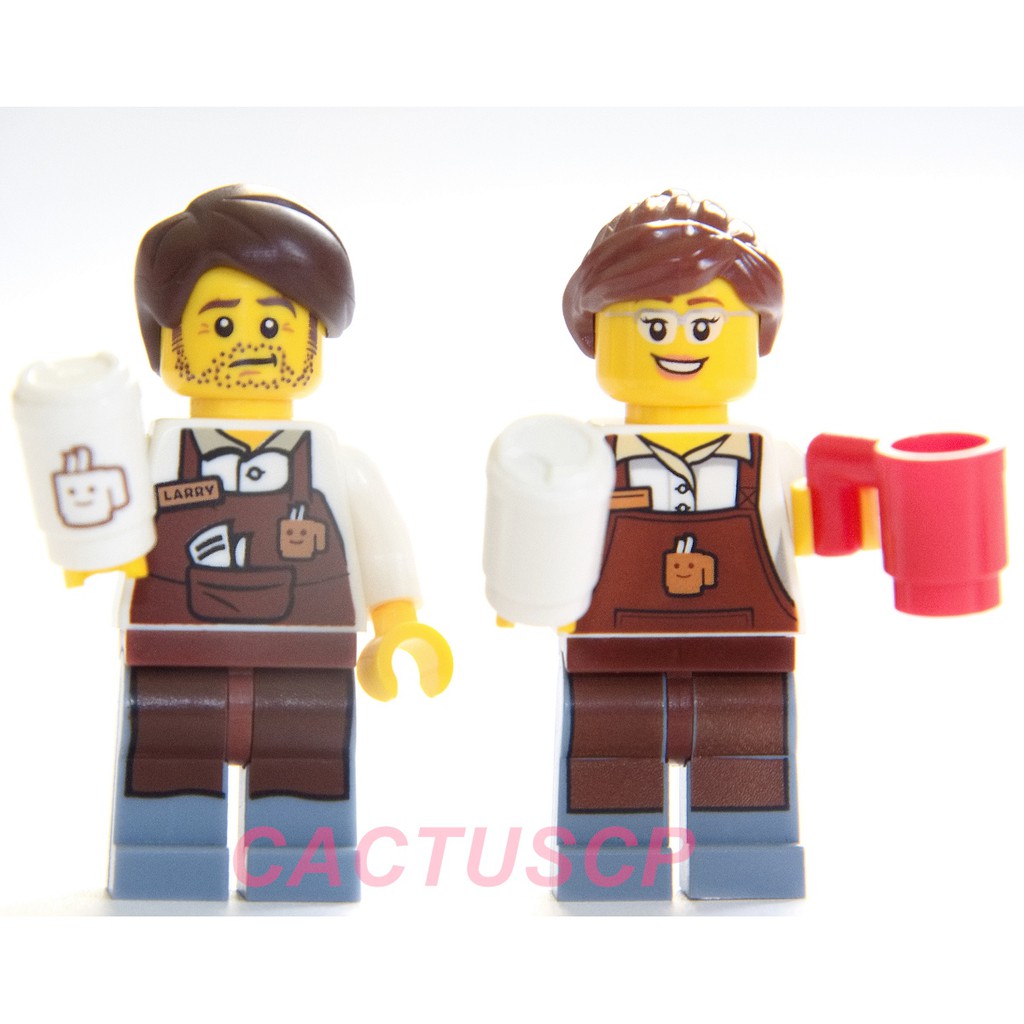 玩樂高lego 玩電影咖啡男店員 女店員 咖啡杯杯子 蝦皮購物