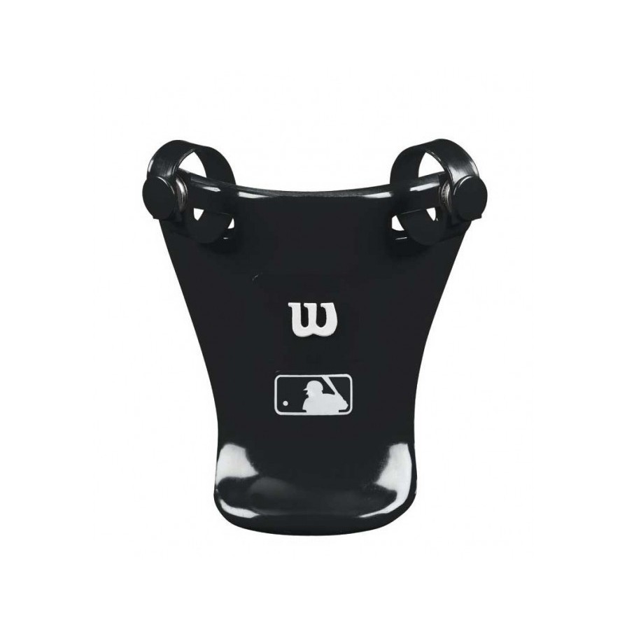 美國進口 WILSON MLB 4" UMPIRE THROAT GUARD 主審裁判四吋面罩護喉黑白款