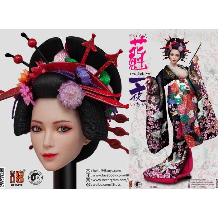 現貨 1 6 12吋花魁一夜可動眼球頭雕套裝i8toys I8 C002 蝦皮購物