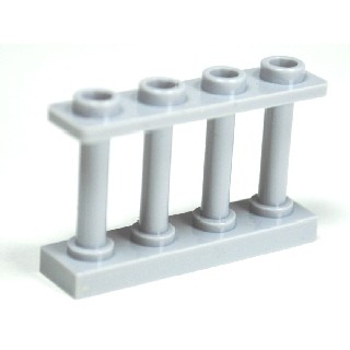 LEGO 樂高 零件 30055 4519503 淺灰色 柵欄 欄杆 圍欄 樓梯 階梯 1x4x2 15332