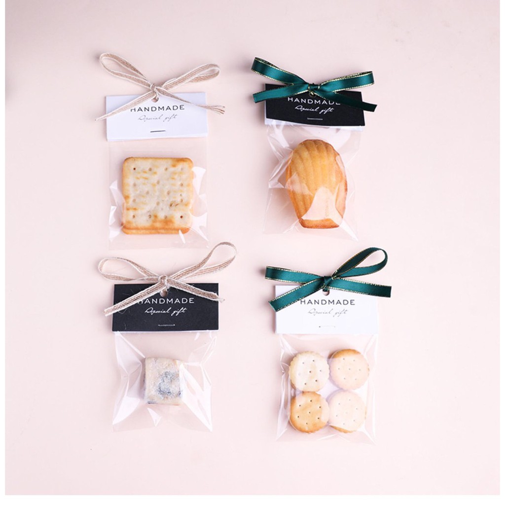 ▵甜日莊烘焙▵ Handmade封口紙卡 對折紙卡10枚 婚禮小物 瑪德蓮常溫蛋糕甜點餅乾包裝袋
